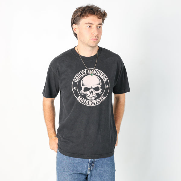 Black 90s Harley Davidson T-Shirt (L)